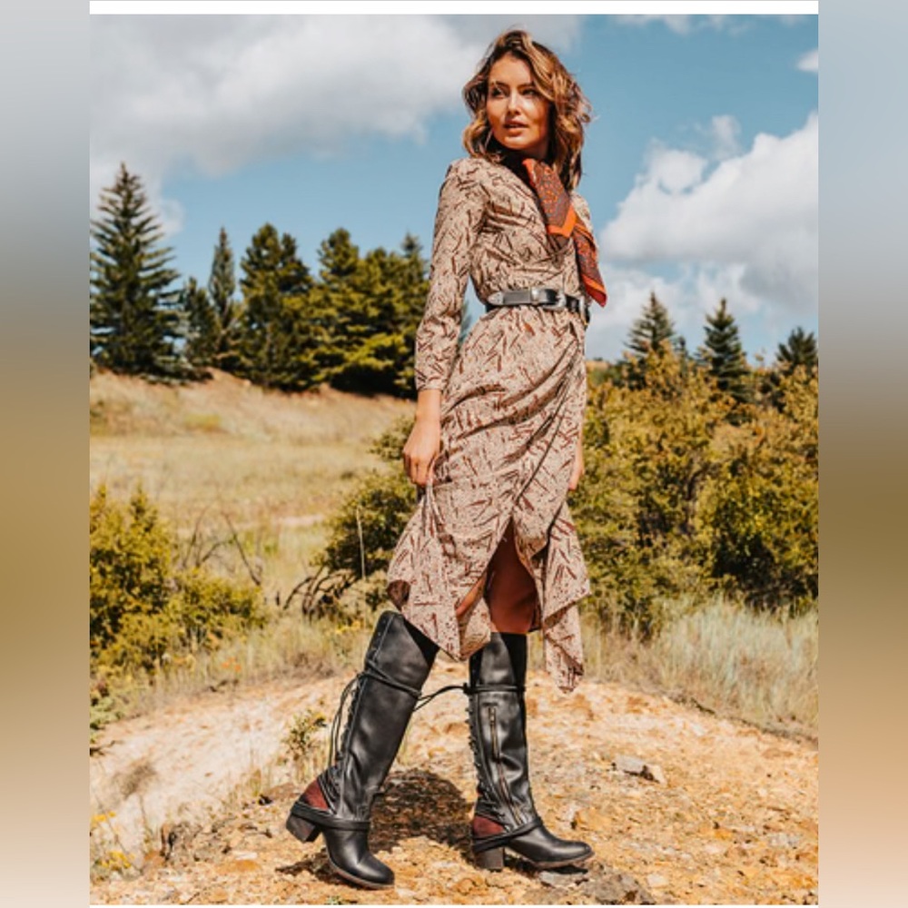 Freebird “Coal” tall leather boots.